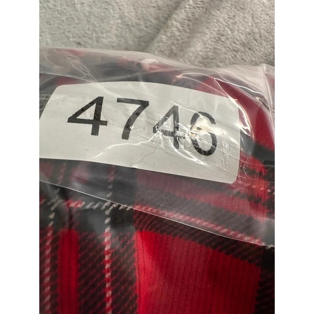 Saddlebred Sport Coat Mens 44L Red Plaid Corduroy Blazer Holiday